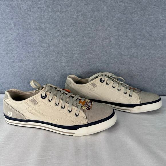 Sketchers Men's sz 11 Relaxed Fit Memory Foam NWT Neutral Canvas Suede Sneaker - Picture 4 of 9